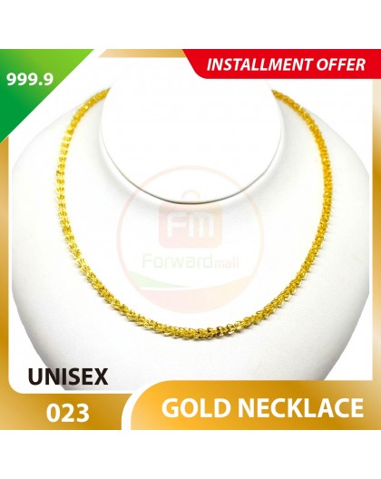 UNISEX 999.9 GOLD NECKLACE - 023: 45cm