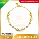 WOMEN'S 999.9 GOLD BRACELET - 034: 17cm