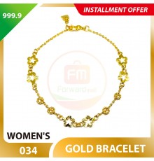 WOMEN'S 999.9 GOLD BRACELET - 034: 17cm