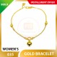 WOMEN'S 999.9 GOLD BRACELET - 035: 17cm