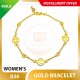 WOMEN'S 999.9 GOLD BRACELET - 036: 17cm