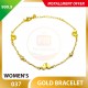 WOMEN'S 999.9 GOLD BRACELET - 037: 15-18cm