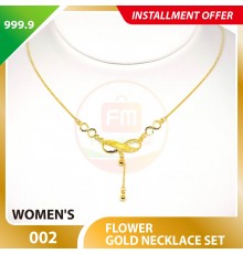 INFINITY WOMEN'S 999.9 GOLD NECKLACE SET 002: 42cm