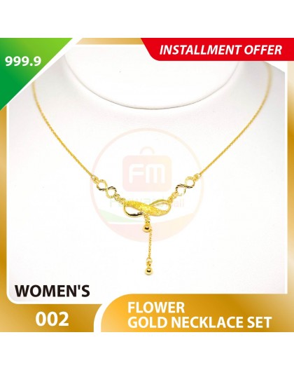 INFINITY WOMEN'S 999.9 GOLD NECKLACE SET 002: 42cm