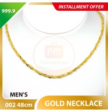 MEN'S 999.9 GOLD NECKLACE - 002: 48cm