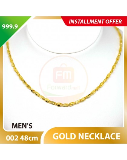 MEN'S 999.9 GOLD NECKLACE - 002: 48cm