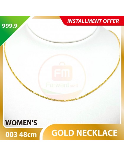 WOMEN'S 999.9 GOLD NECKLACE - 003: 48cm