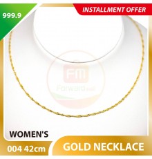 WOMEN'S 999.9 GOLD NECKLACE - 004: 42cm