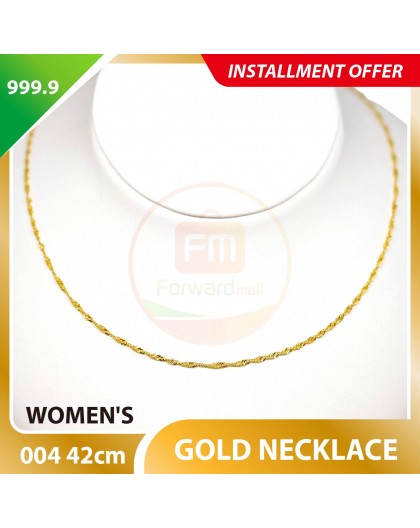 WOMEN'S 999.9 GOLD NECKLACE - 004: 42cm