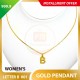 LETTER B 999.9 GOLD PENDANT - 001