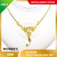 FLOWER WOMEN'S 999.9 GOLD NECKLACE SET 006: 42cm