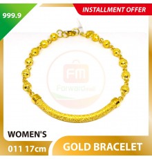WOMEN'S 999.9 GOLD BRACELET - 011: 17cm