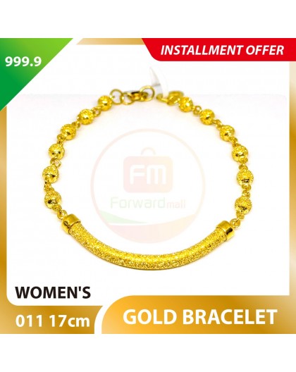 WOMEN'S 999.9 GOLD BRACELET - 011: 17cm