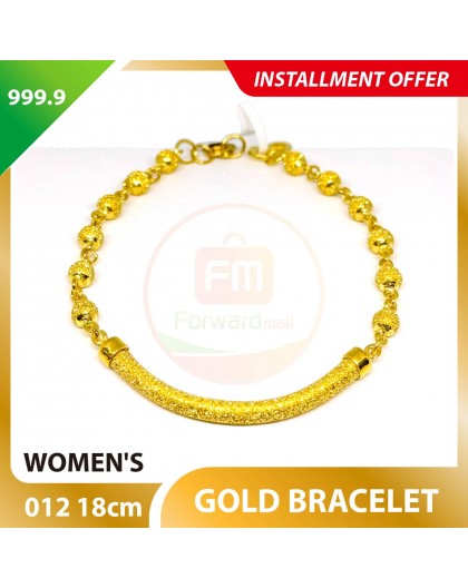 WOMEN'S 999.9 GOLD BRACELET - 012: 18cm