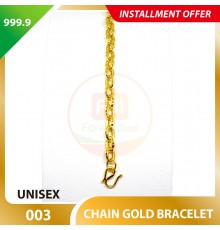 CHAIN 999.9 GOLD BRACELET - 003: 18cm