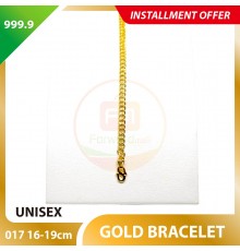 UNISEX 999.9 GOLD BRACELET - 017: 16-19cm