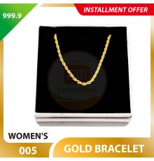 WOMEN'S 999.9 GOLD BRACELET - 005: 18cm