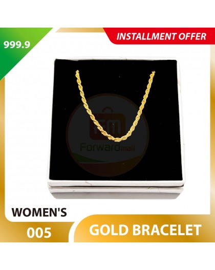 WOMEN'S 999.9 GOLD BRACELET - 005: 18cm