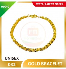 UNISEX 999.9 GOLD BRACELET - 032: 18cm