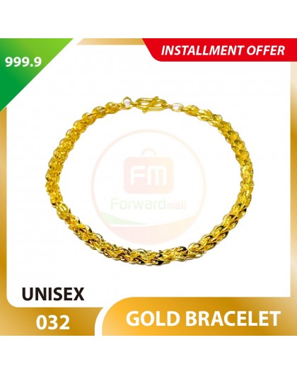 UNISEX 999.9 GOLD BRACELET - 032: 18cm