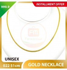 UNISEX 999.9 GOLD NECKLACE - 022: 51cm