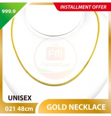 UNISEX 999.9 GOLD NECKLACE - 021: 48cm