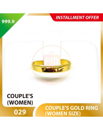 COUPLE'S 999.9 GOLD RING - 029 (Women size)