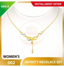 INFINITY WOMEN'S 999.9 GOLD NECKLACE SET 002: 42cm