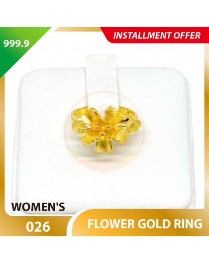 FLOWER 999.9 GOLD RING - 026