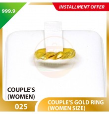 COUPLE'S 999.9 GOLD RING - 025 (Women size)