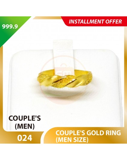 COUPLE'S 999.9 GOLD RING - 024 (Men size)