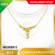 FLOWER WOMEN'S 999.9 GOLD NECKLACE SET 012: 42cm
