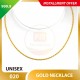 UNISEX 999.9 GOLD NECKLACE - 020: 51cm