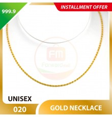 UNISEX 999.9 GOLD NECKLACE - 020: 51cm