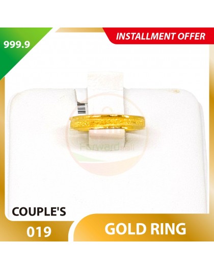 COUPLE'S 999.9 GOLD RING - 019 (Women size)