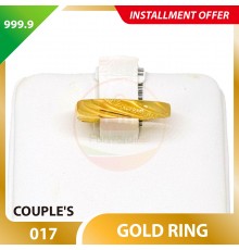 COUPLE'S 999.9 GOLD RING - 017 (Women size)