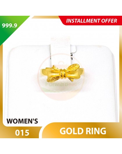 WOMEN'S 999.9 GOLD RING - 015