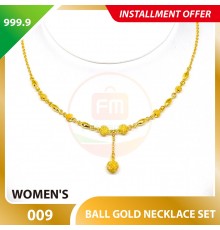 BALL WOMEN'S 999.9 GOLD NECKLACE SET 009: 42cm