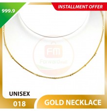 UNISEX 999.9 GOLD NECKLACE - 018: 51cm