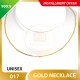 UNISEX 999.9 GOLD NECKLACE - 017: 48cm