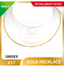 UNISEX 999.9 GOLD NECKLACE - 017: 48cm