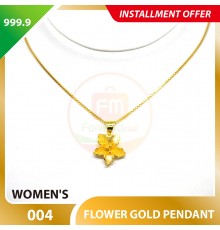 FLOWER 999.9 GOLD PENDANT - 004