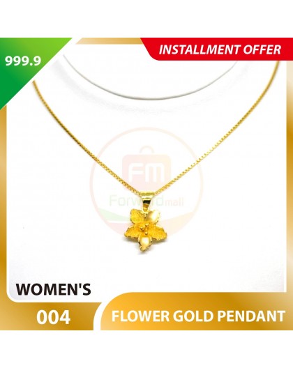 FLOWER 999.9 GOLD PENDANT - 004