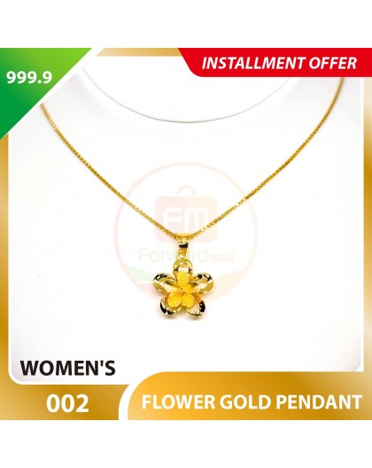 FLOWER 999.9 GOLD PENDANT - 002