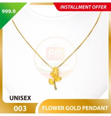 FLOWER 999.9 GOLD PENDANT - 003