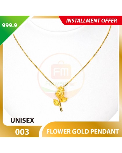 FLOWER 999.9 GOLD PENDANT - 003