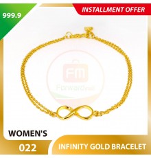 INFINITY 999.9 GOLD BRACELET - 022: 19cm
