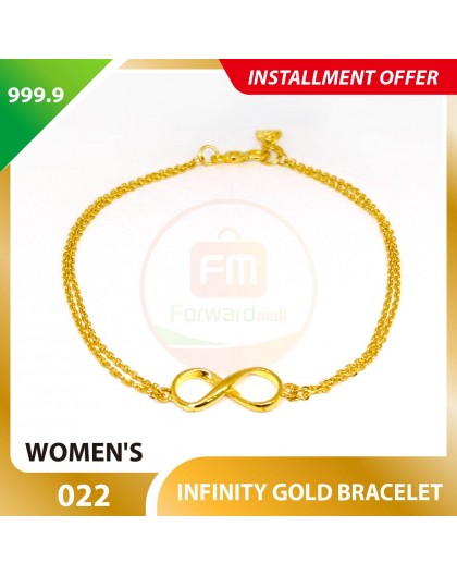INFINITY 999.9 GOLD BRACELET - 022: 19cm