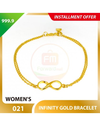 INFINITY 999.9 GOLD BRACELET - 021: 18cm
