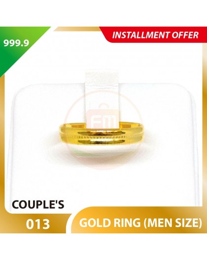COUPLE'S 999.9 GOLD RING - 013 (Men size)